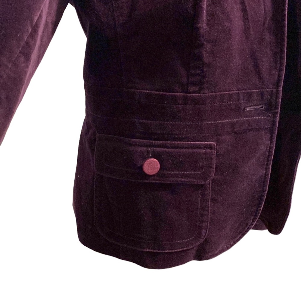 TALBOTS velvet plum blazer jacket - Picture 7 of 11
